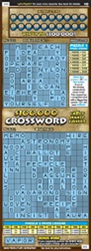 $100,000 CROSSWORD Ticket Art