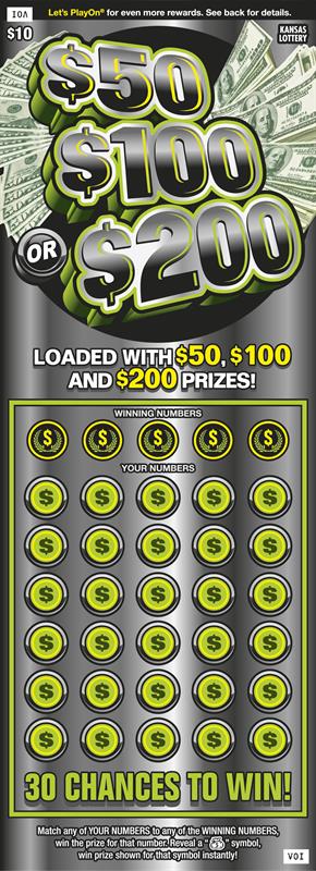 $50, $100 OR $200 Ticket Art