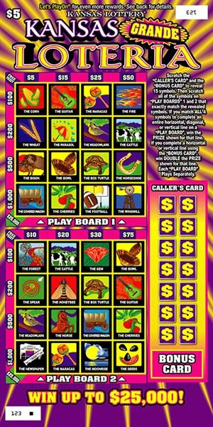 KANSAS GRANDE LOTERIA Ticket Art