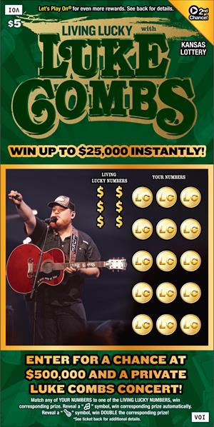 LIVING LUCKY WITH LUKE COMBS Ticket Art